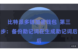 比特派多链加密钱包  第三步：备份助记词在生成助记词后