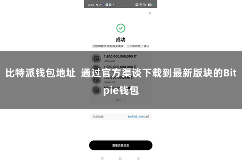 比特派钱包地址  通过官方渠谈下载到最新版块的Bitpie钱包